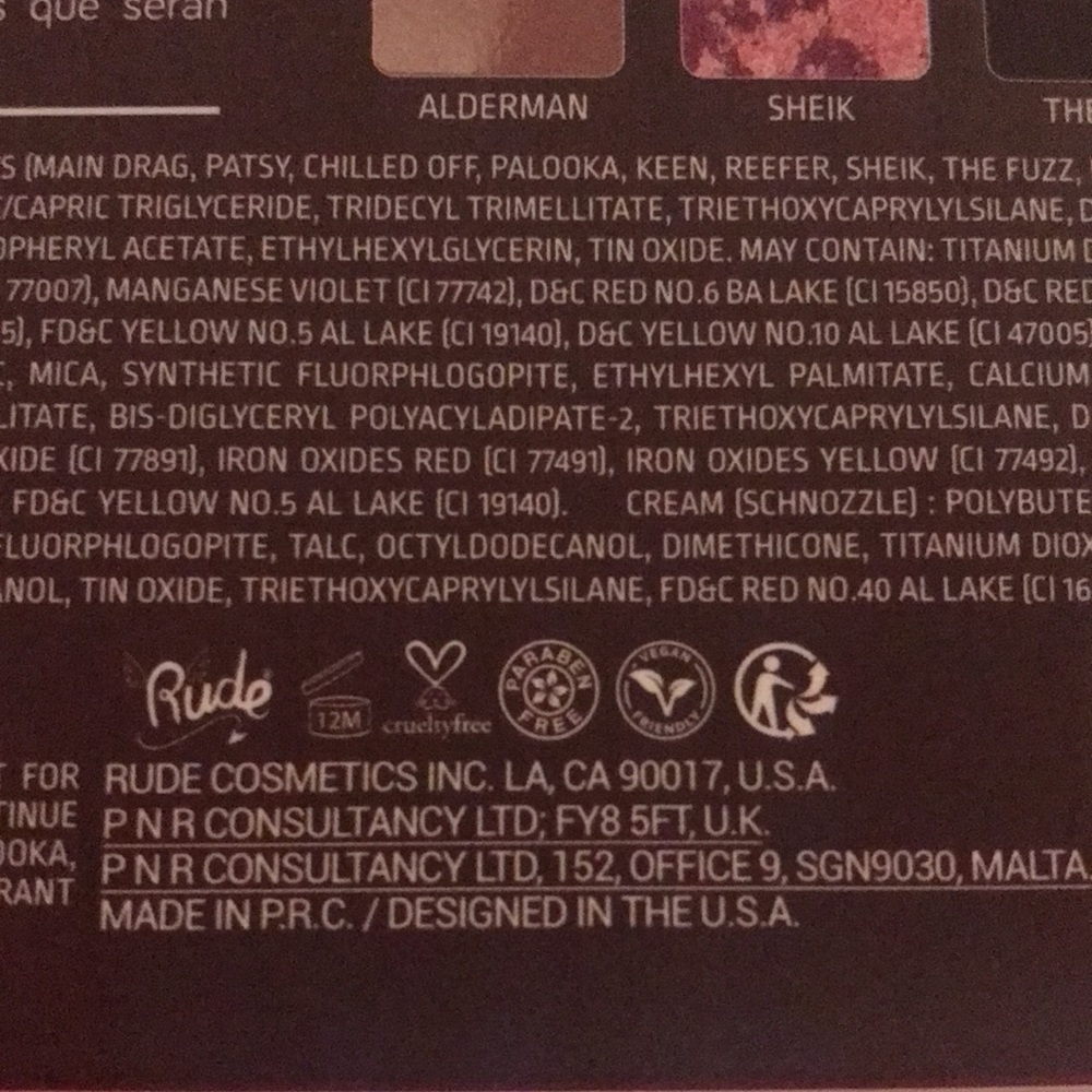 NEW ~ The Roaring 20’s Eyeshadow Pallet *Excessive*  by RUDE COSMETICS - Picture 6 of 6